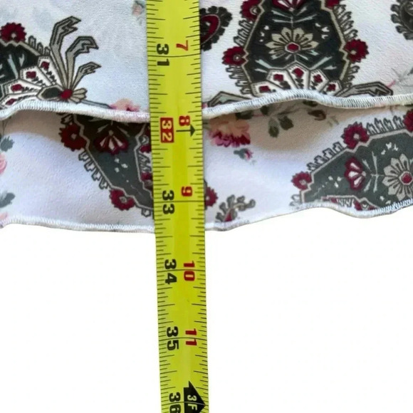 Rampage Vintage 90s Mini Floral Roses Paisley Dress Spaghetti Straps Sheer M - Picture 6 of 7